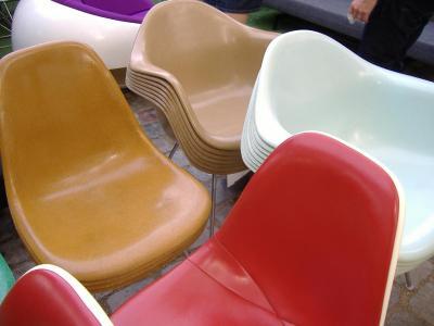 Stacks of Herman Millar Chairs